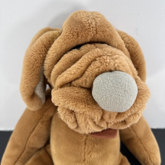 Heritage Collection Wrinkles Dog Hand Puppet Vintage Plush Gray Nose Ganzbros - Picture 2 of 7